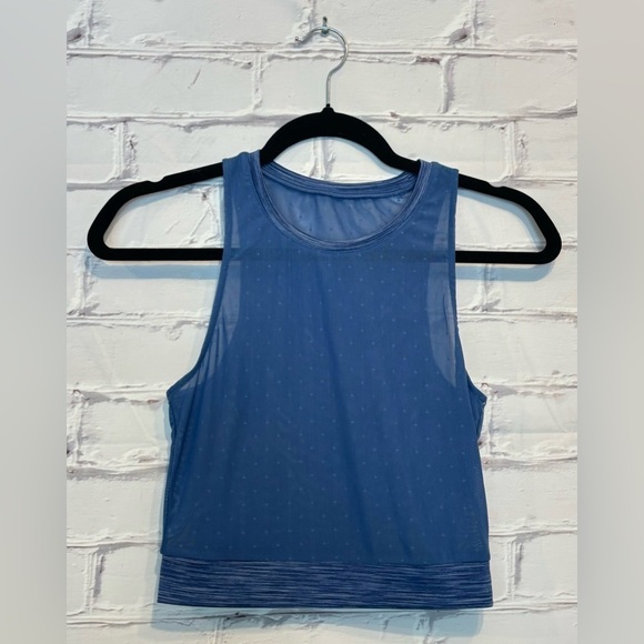Zyia Active Calm Blue Luxe Mesh Tank Top -Size Small - Picture 3 of 4